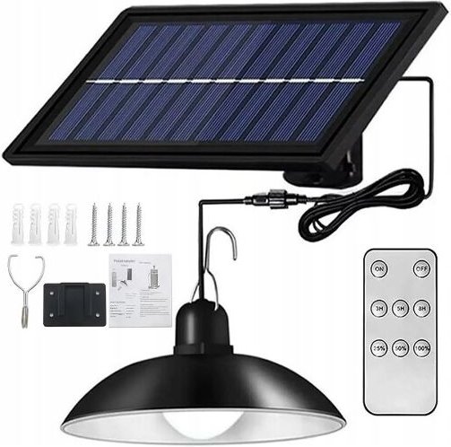 Kronleuchter Set Hängelampe Solar LED Deckenleuchte Fernbedienung Panel Garten