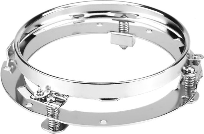 Scheinwerferhalterung, 7 Zoll runder LED-Scheinwerfer-Montagering aus Edelstahl, Scheinwerferlampenhalter FoWrangler (si...