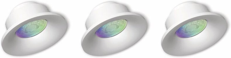 Müller Licht tint LED Einbauleuchte 3er Set weiß Ø 9 cm RGBW Smart Einbauleuchte