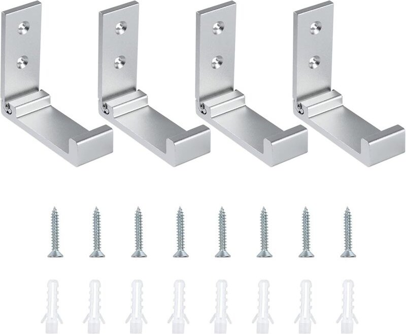 Shining House - Faltbarer Wandhaken, zusammenklappbare Garderobe aus Aluminiumlegierung, mit Schrauben, faltbare Kleider...