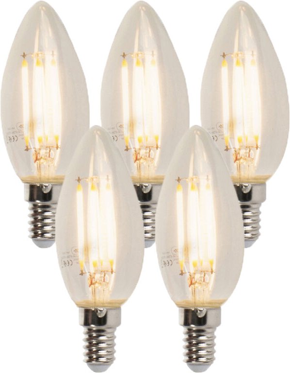 Luedd - Set mit 5 E14 dimmbaren LED-Kerzenlampen B35 5W 380 lm 2700K