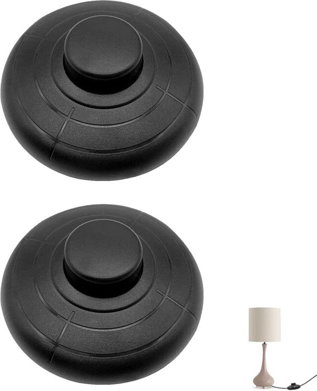 CCYKXA Zweiteiliger runder Fußschalter 250 V/5 A für 2- oder 3-adrige Reihenlampen – für Steh- und Tischlampen, Ersatz u...