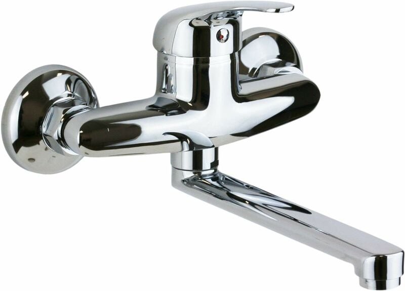 Pollini Acqua Design - Spültischmischer zur Wandmontage mit geradem Auslauf Pollini MXB006003CR Chrom