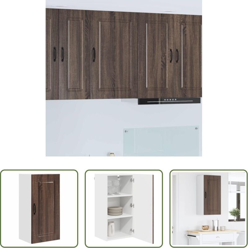 Holzschrank - Küchenschrank Kalmar Braun Eichen-Optik 40 x 31 x 80 cm