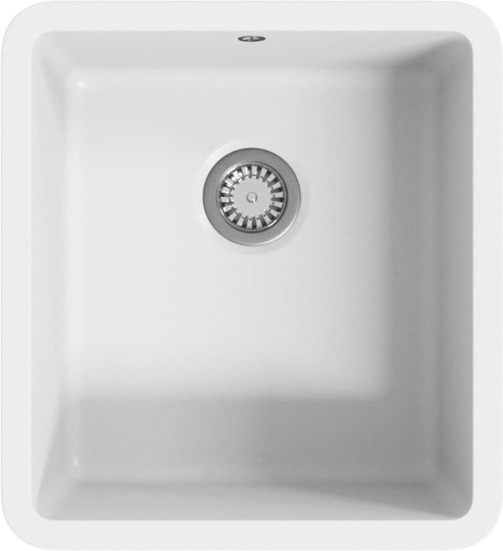 Thumbnail - Granitspüle Einzelbecken Weiß - Vidaxl