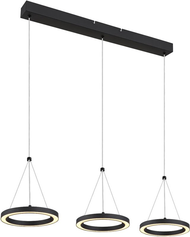 Globo Lighting - Pendellampe Hängeleuchte Wohnzimmerleuchte led Memoryfunktion schwarz h 120 cm