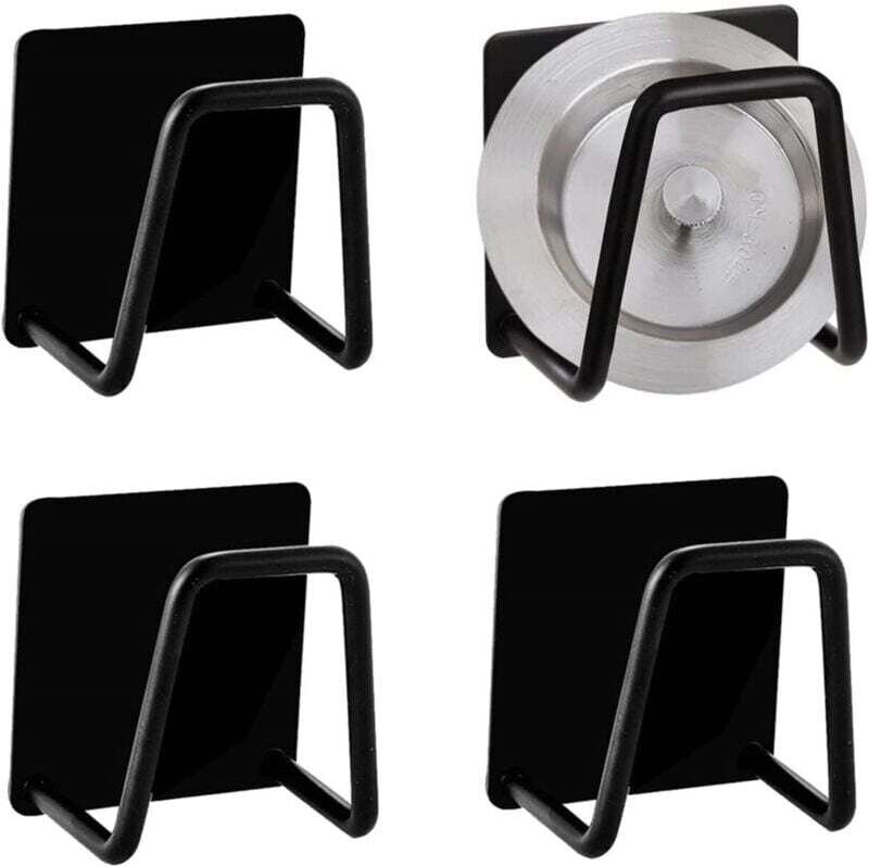 Schwammhalter aus Edelstahl, 4 Stück, selbstklebend, zur Wandmontage am Spülbecken, kein Bohren erforderlich, für die Kü...