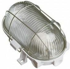 Thumbnail - GSC - pvc ovale Wandleuchte mit Metallgitter E27 60W Weiß 0700643