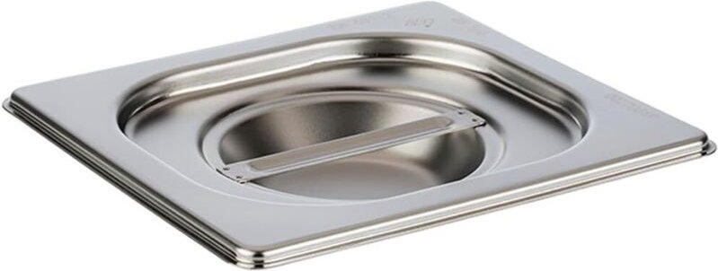81695 GN 1/6 Deckel ohne Löffelmulde, Edelstahl, Abmessungen 165 x 175 mm/Höhe 30 mm