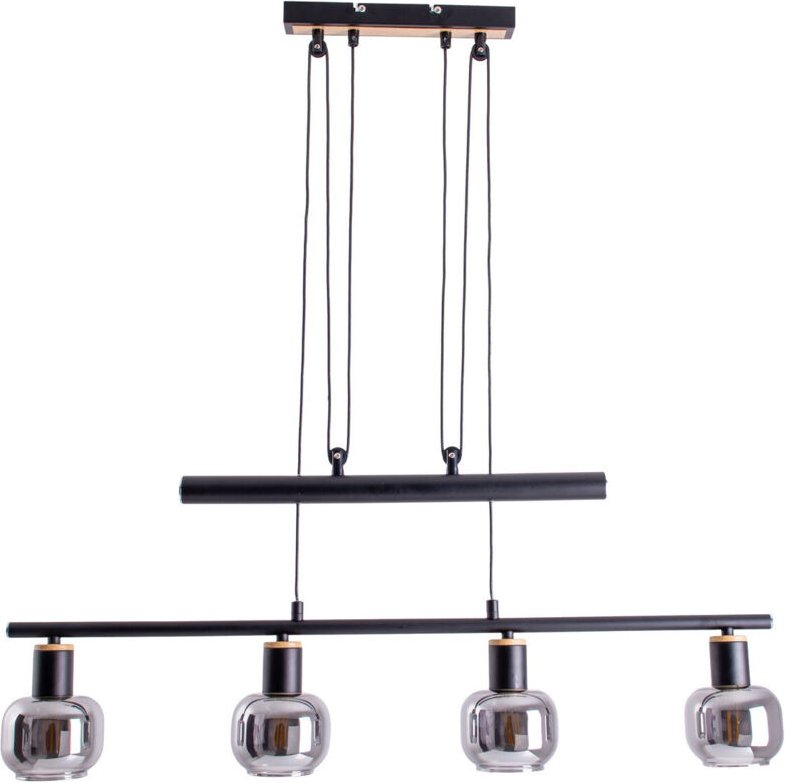 Naeve FUMOSO Bar Pendelleuchte Deckenleuchte Schwarz 4xE14