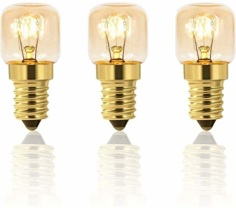 Linghhang - 3er-Pack dimmbare Backofen-Glühbirne, 25 w, E14 T22, 25 w Glühlampe, hitzebeständig bis 300 Grad, warmweiß, ...