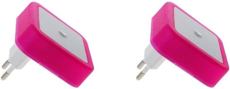 Zweiteiliges Nachtlicht zum Einstecken, rote LED-Weihnachtslicht-Nachttischlampe mit automatischem Dämmerungssensor, gee...