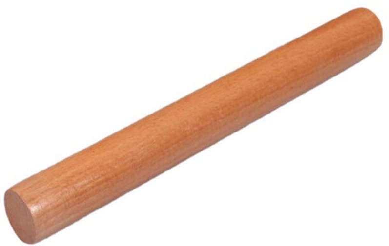 Multifunktionales Nudelholz aus Holz, Teigroller, geeignet für Küche und Backen, hellbraun.