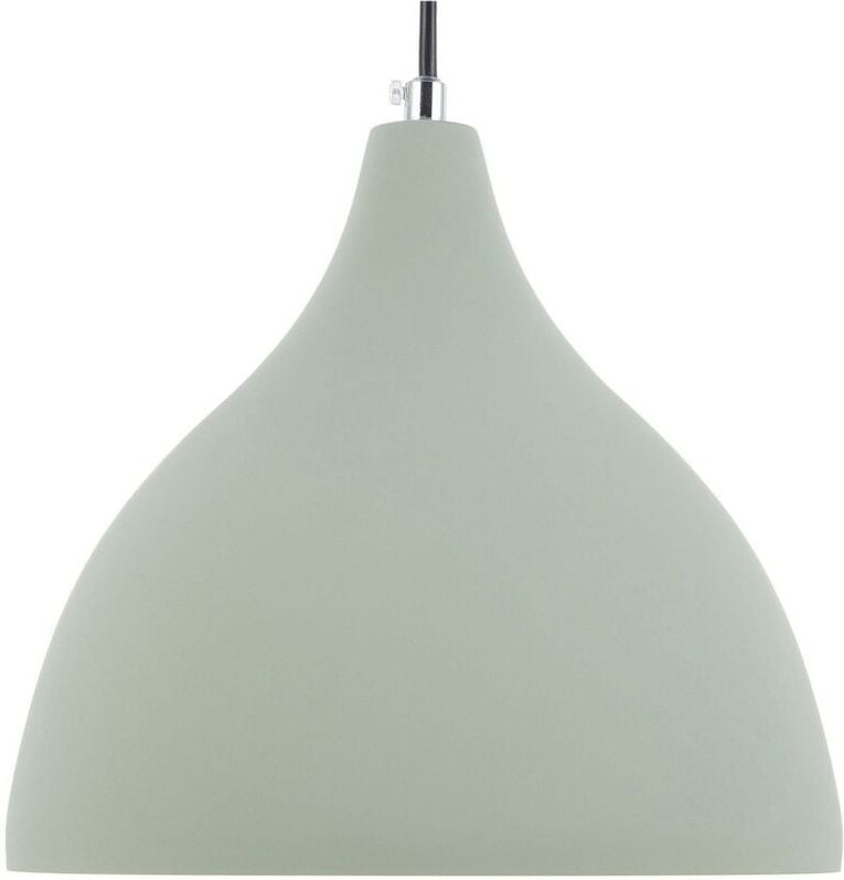 Hängelampe Hellgrün Pastell Gips mit Schwarzem Kabel Runder Schirm Glockenform Industrie-Design Schlafzimmer Esszimmer K...