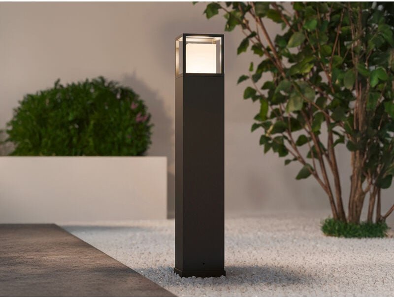 Trio Leuchten - led Wegeleuchte witham in Anthrazit, Lichttemperatur einstellbar, Höhe 80cm