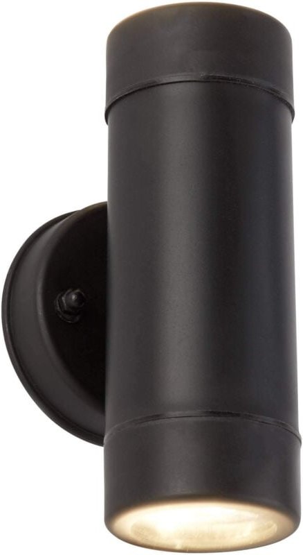 Searchlight - Outdoor - 2 Light Outdoor Up Down Wandleuchte Schwarz IP44, GU10