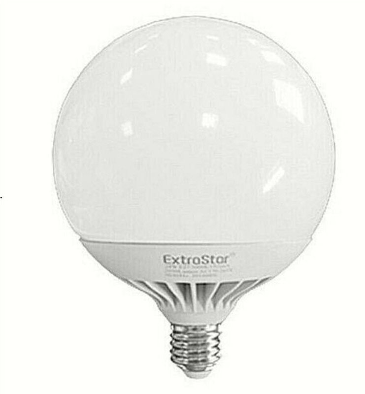 Trade Shop Traesio - Trade Shop - led-lampe E27 20W 1700LM globe G120BW warmes licht weiss kunststoff -