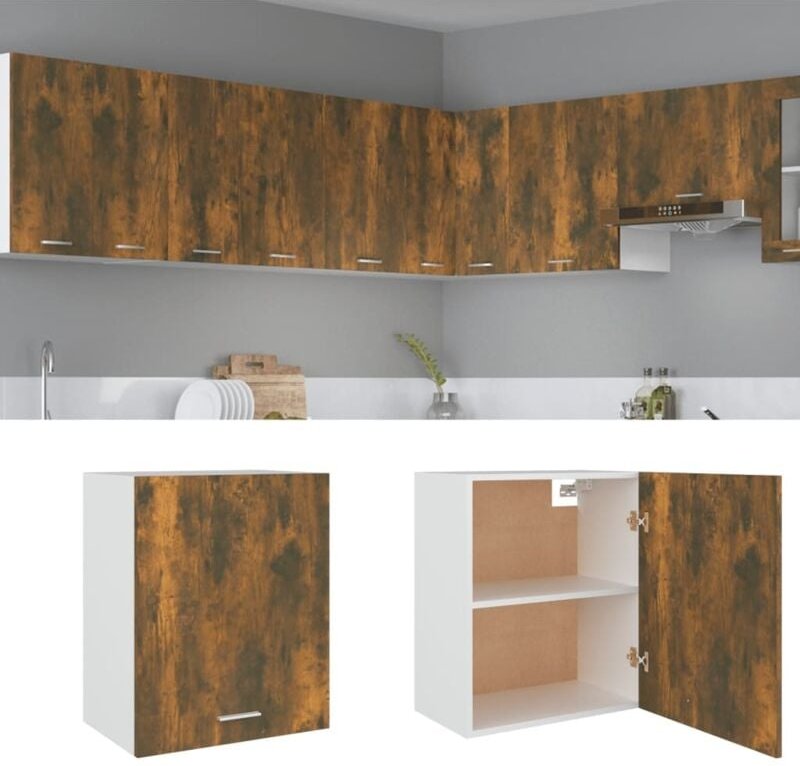 Hängeschrank Lyon Räuchereiche 50x31x60 cm Holzwerkstoff Vidaxl