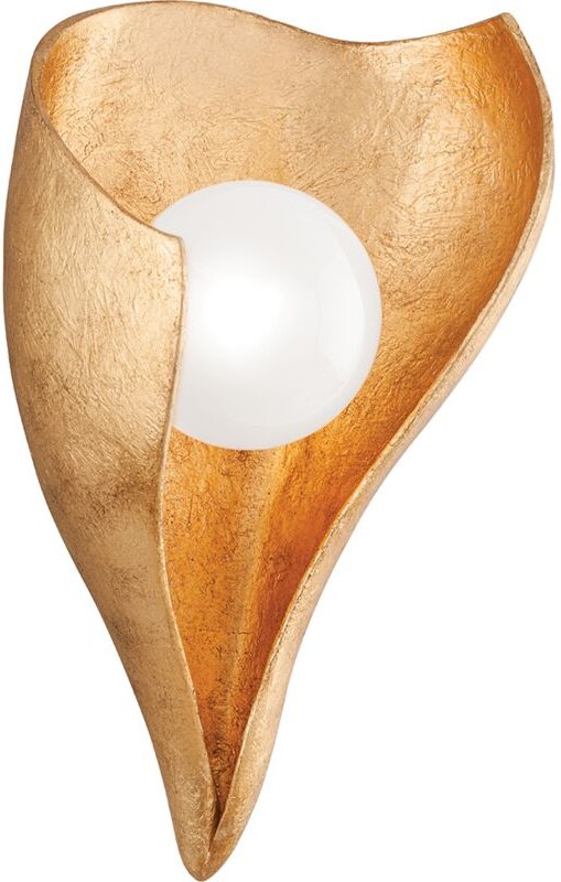 Moonstone leichte Wandleuchte Vintage Blattgold - Hudson Valley