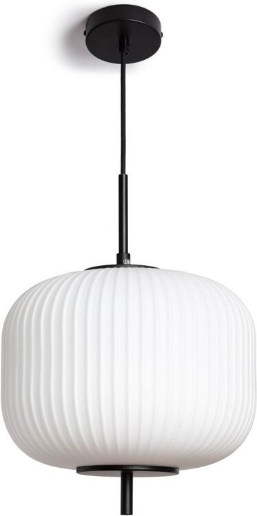 Pendelleuchte Metall und Glas Beca Schwarz