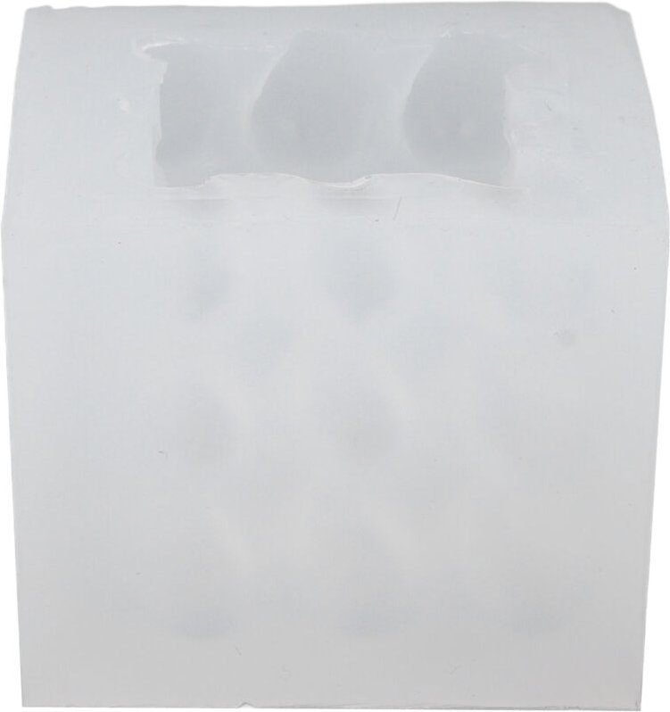 3D-Herzwürfel-förmige Aromatherapie-Kerzenform aus Silikon, lebensmittelechte, sichere Kerzenform für Hochzeiten (mittel...