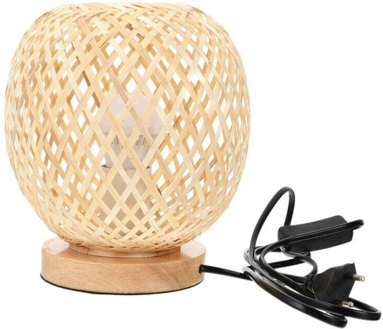 Bambus Rattan Tisch Lampe Japanischen Stil Nacht Lampe Schreibtisch Lampe Schlafzimmer diy Dekoration eu Stecker