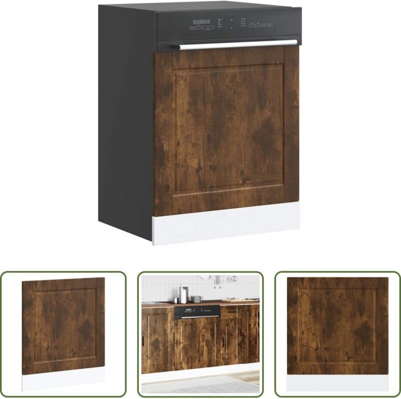 Holzblende - Geschirrspülerblende Porto Räuchereiche 60x1,5x67 cm