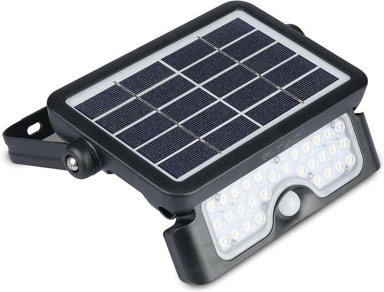 Schwarze Solar-Flutlichter - IP65 - 5W - 500 Lumen - 4000K