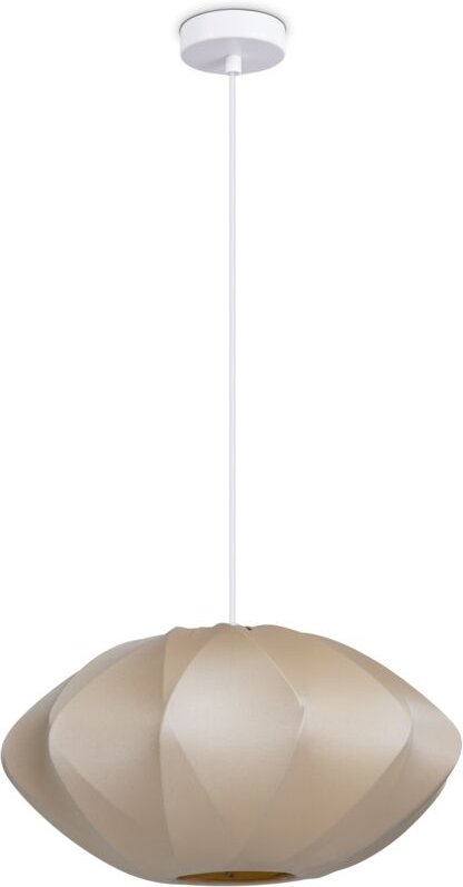 Hängelampe Pendellampe Wohnzimmer Schlafzimmer Esszimmer Modern Nylon E27 Beige, Pendelleuchte - Typ 2 - Paco Home