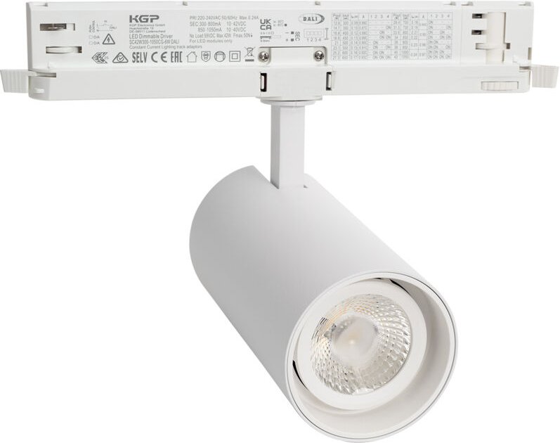 Efectoled - 3-Phasenstromschiene LED-Strahler 30W Fasano Dimmbar dali Weiss 2700K Warmweiß