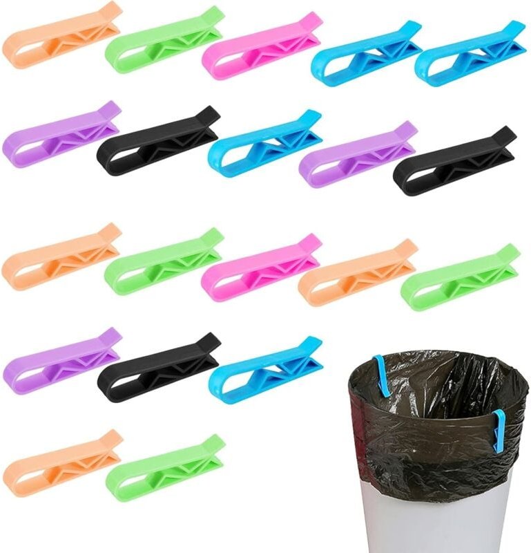 Thumbnail - Jalleria - 20 Stücke Clip Mülleimer Verschluss Kunststoff Clip Klemmhalter für Küche Mülleimer Mülltonne Clip Zufällige ...