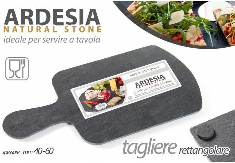 x12 Rechteckiges Schiefer-Serviertablett 30 x 15 cm