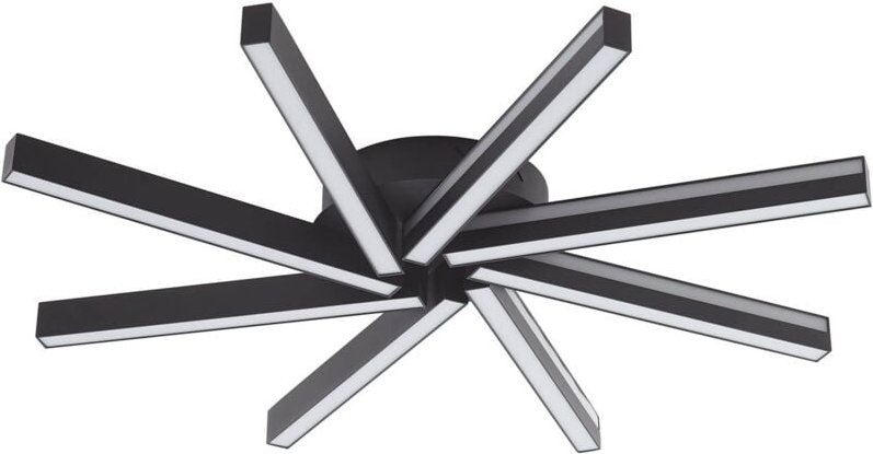 Smart Home Deckenlampe "Tjado" aus Metall dimmbar mit Fernbedienung für Wohnzimmer & Esszimmer von Lucande