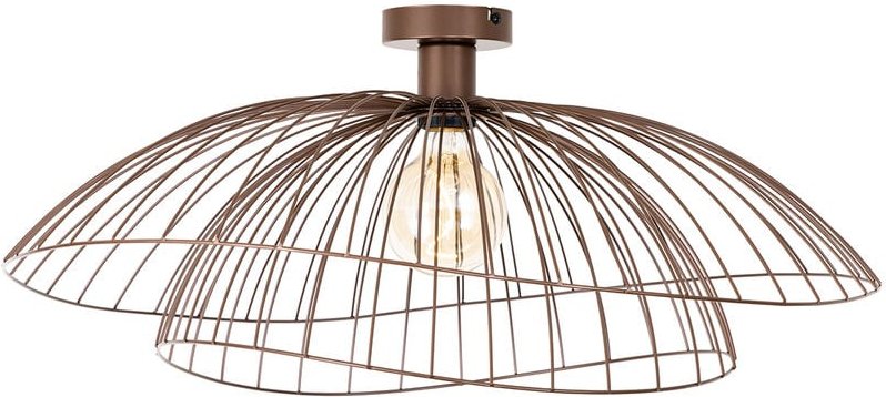 Design Deckenleuchte Bronze mit doppeltem Schirm 45cm - Pua