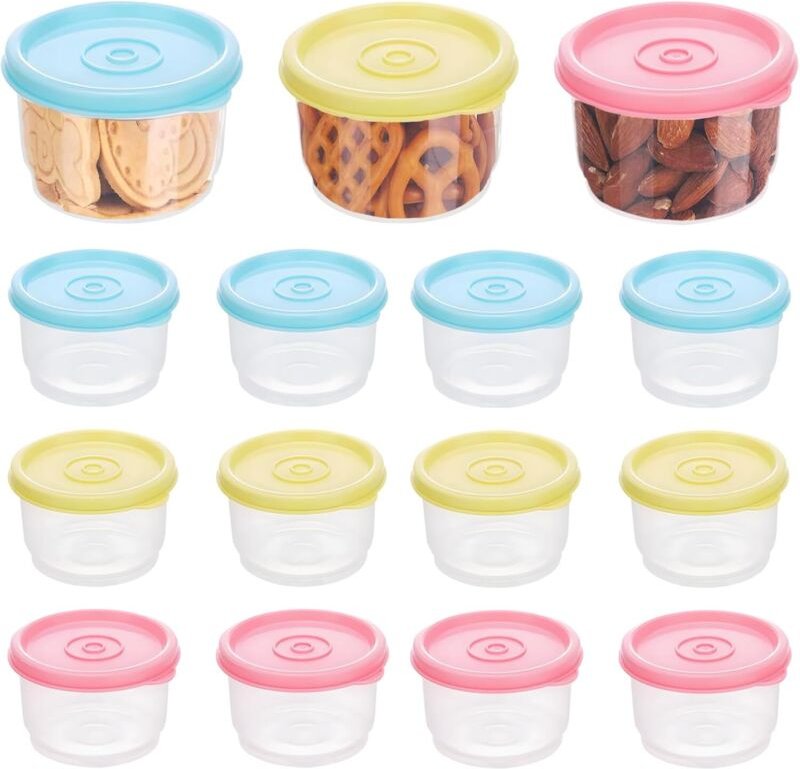 12 Gefrierbehälter aus Polypropylen, 160 ml, wiederverwendbar, stapelbar, aus verschlossenem Kunststoff, für Snacks/zum ...