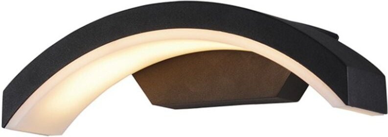 Außenwandleuchte LED CURVILINE – Anthrazit 3000K Warmweiß – 6W – Mit IR-Bewegungsmelder