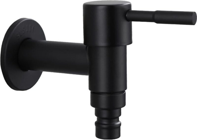 Poolarmatur mit Wischmoppfunktion, Spültischarmatur mit kurzem Griff, Wandarmatur für Balkon, Edelstahl-Armatur mit kurz...