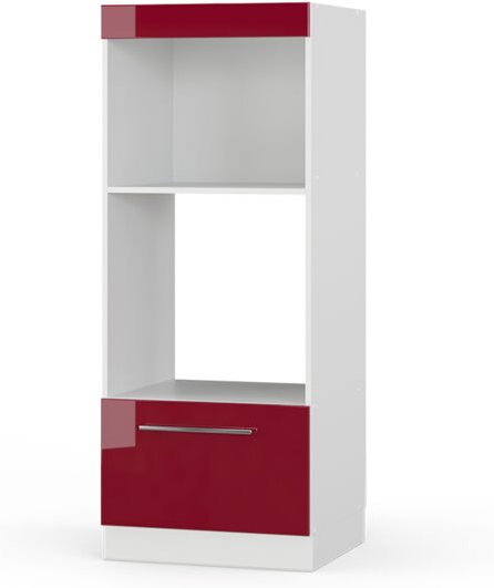 Vicco - Mikrowellenschrank Fame-Line, Bordeaux Hochglanz, 60 cm offen