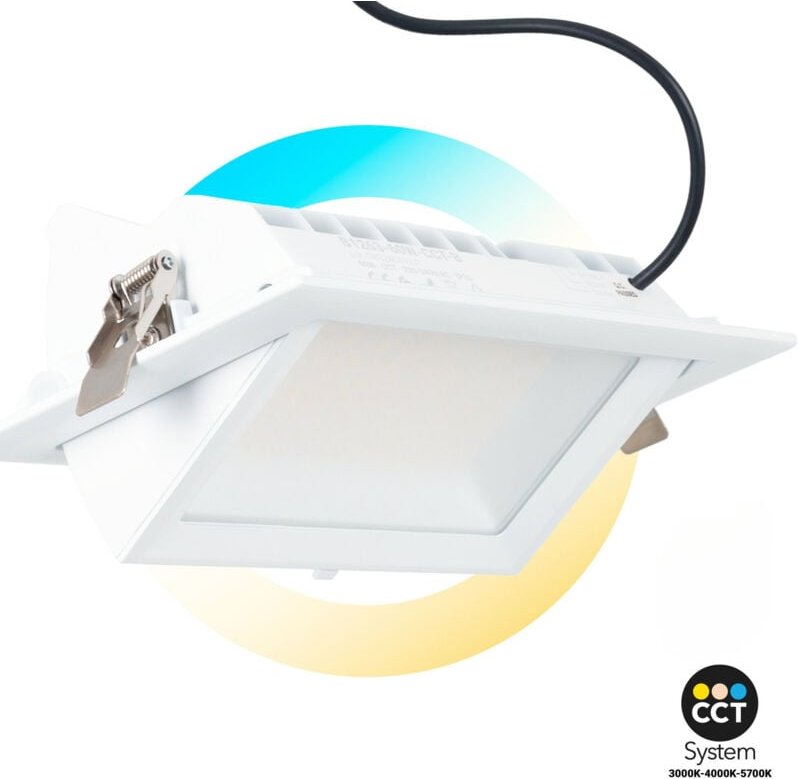 Barcelona Led - Rechteckiger LED-Einbaustrahler - Schwenkbar - cct 60W - Weiß -