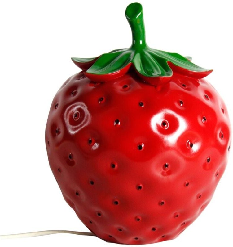 Erdbeerlampe aus Porzellan
