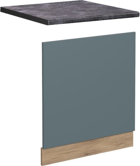 Vicco - Frontblende R-Line, Blau-Grau, 60 cm , ap Anthrazit