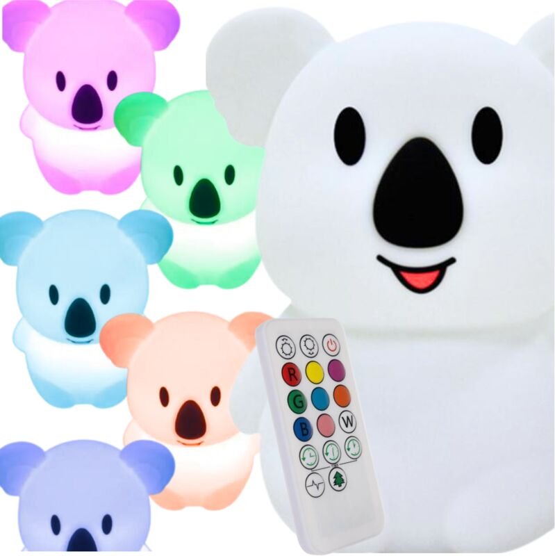 Kabellose Silikon-Koala-Nachtlampe mit Touch-Farbwechsel – Geschenkidee