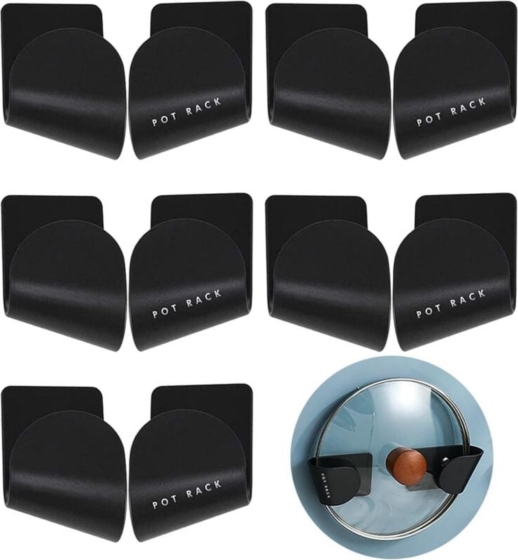 Selbstklebende Topfdeckelhalter zur Wandmontage, Topfdeckelhalter, Pfannendeckelhalter, wandmontierter Deckelhalter für ...