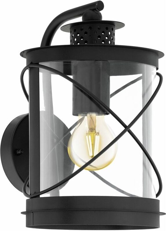 Licht-erlebnisse - Wandlampe außen IP44 E27 Schwarz Metall Maritim Außenwandlampe Terrasse Hof