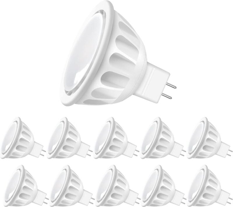 MR16 LED-Lampe, GU5.3, 5 W, entspricht 50 W Halogenlampe, Warmweiß 2700 K, 450 lm, AC/DC 12 V, nicht dimmbar [Energiekla...