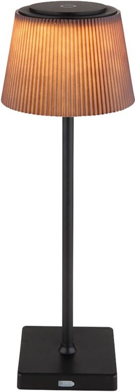 Tischleuchte Außen Tischlampe schwarz braun led Touchdimmer Akku dimmbar Gartenleuchte usb, warmweiß-kaltweiß, DxH 13x38...