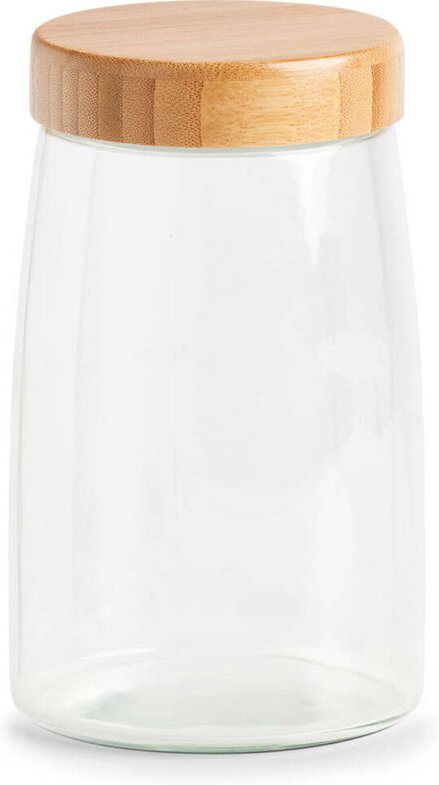Glasbehälter mit luftdichtem Bambusdeckel, 1600 ml