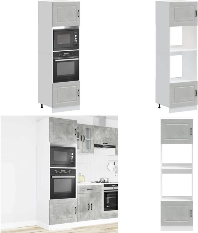 Vidaxl - Herdumbauschränke 2 Stk. Lucca Betongrau Holzwerkstoff