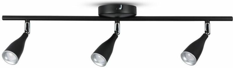 V-TAC 13,5 W Dreifach-LED-Wandstrahler mit verstellbarem Kopf, Schwarz, Warmweiß, IP20