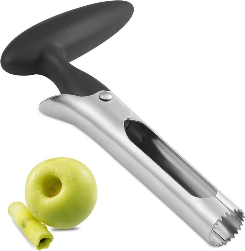 Apfelentkerner, Premium-Entkerner mit ergonomischem Griff, Apfelentkerner aus Edelstahl, gezahnte Kante, langlebiger Küc...